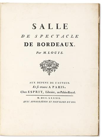 Louis, Victor (1731-1800) Salle de Spectacle de Bordeaux.